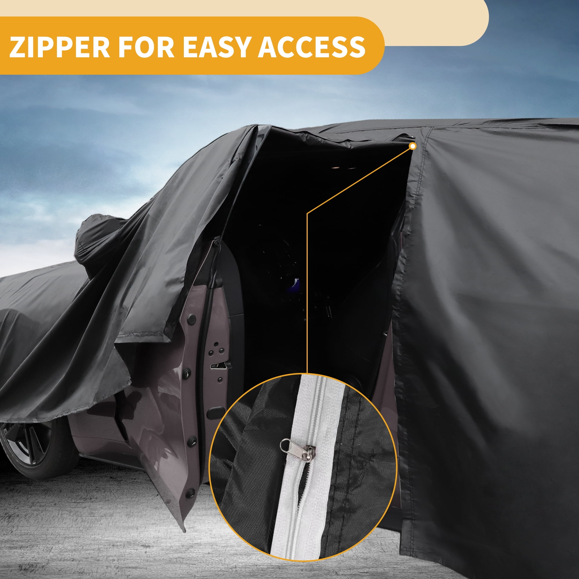 Unique Bargains Durable Waterproof Car Cover Black ["for Ford Edge"]