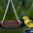 thumbnail image 6 of Guiexla Hanging Bird Feeder, Outdoor Hummingbird Feeders, Faux Leather Feeding Tray, Metal Mesh Attracting Wild Birds Square Platform, 6 of 8