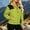 (Fashion 90)Green, variant on Women's Contrast Color Zip-Up Athletic Jacket Lightweight Hooded Windbreaker with Pockets Running Outerwear for Sports Gym
