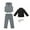 4PCS Gray + Black, variant on Kkkded Youth Kids 4 Piece Boys Formal Gentleman Suit Set with Vest Pants Dress Shirt and Tie Toddler Dresswear Outfit for Spring Fall 1-14 Years Old