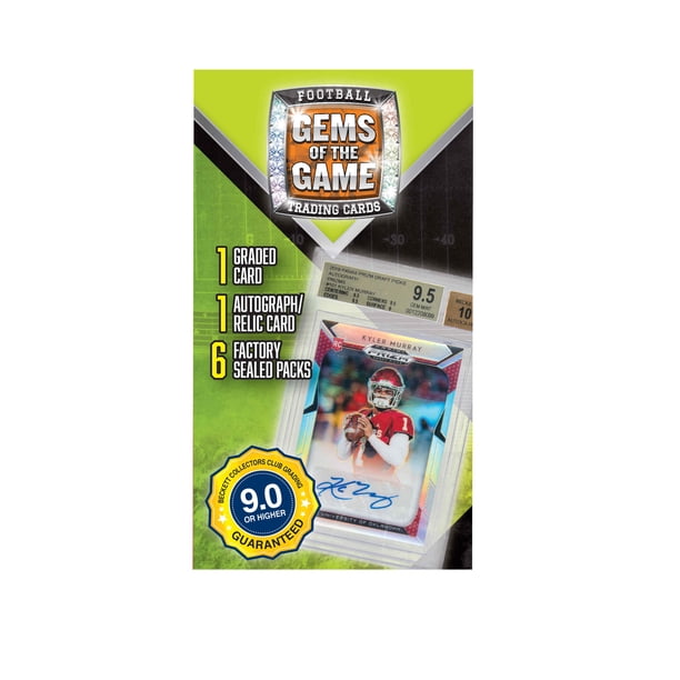 football gems of the game 1 graded card Sold at Auction: 2020 Football Gems Of The Game Mystery Box with 1 Graded card, 1 Auto + 6 Packs