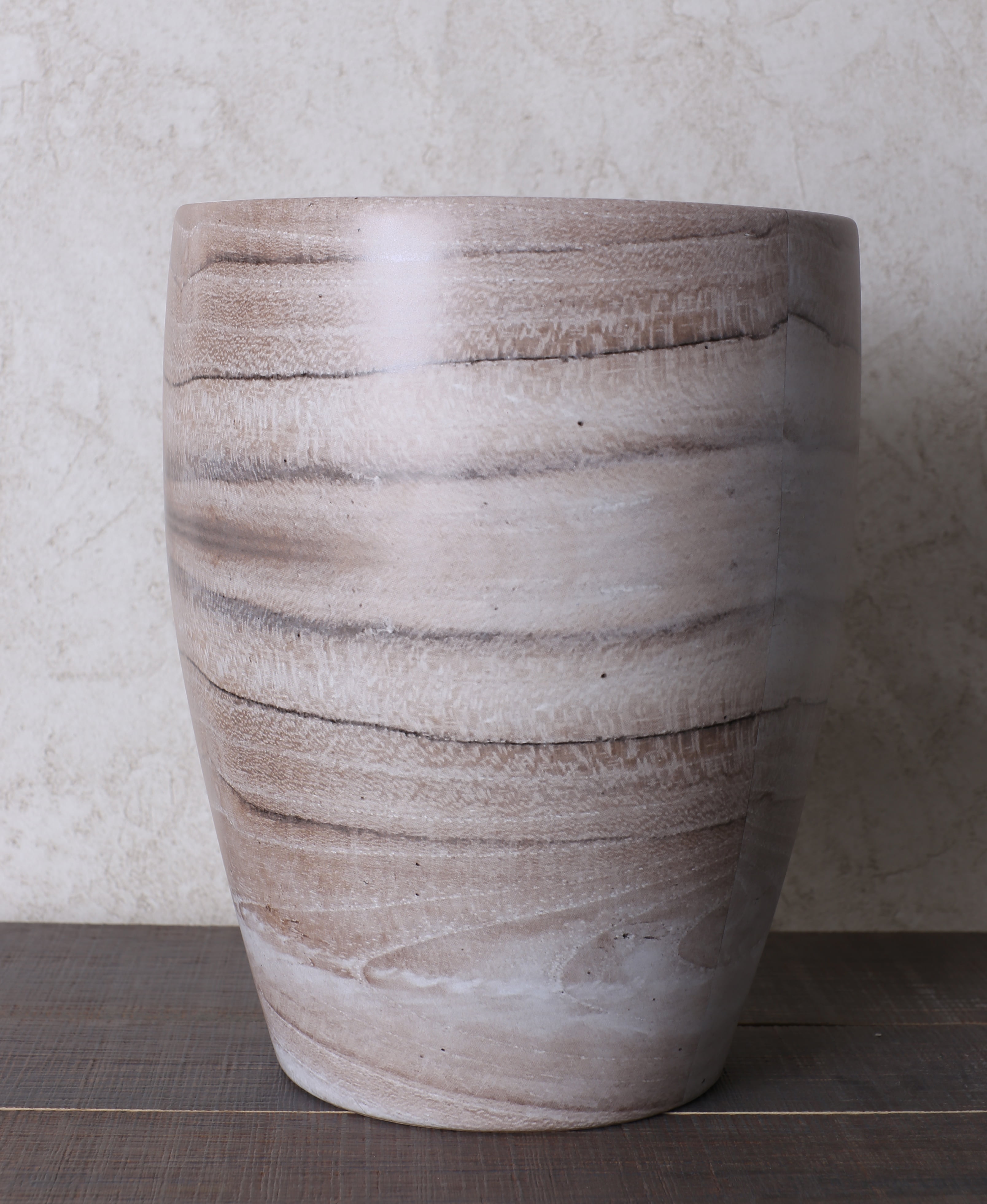 ArtMaison Canada, Classic Vase With Natural Wood Decal, 9x25 Inch