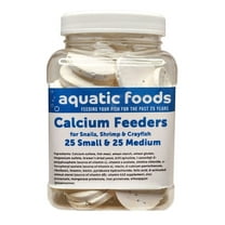 Calcium Enriched Sinking Feeder Disks and Holiday Feeding Food for Shrimp, Snails, Crabs, Crayfish, Hermit Crabs, Plecos, Catfish, all Tropical Fish. 50 Discs.... Small Jar