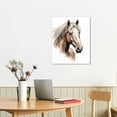 thumbnail image 2 of GOSMITH Horse Wall Art Decor Painting Pictures Print On Canvas, Horse Head Framed Canvas Wall Art for Home Decoration Living Room Bedroom Artwork, 2 of 4