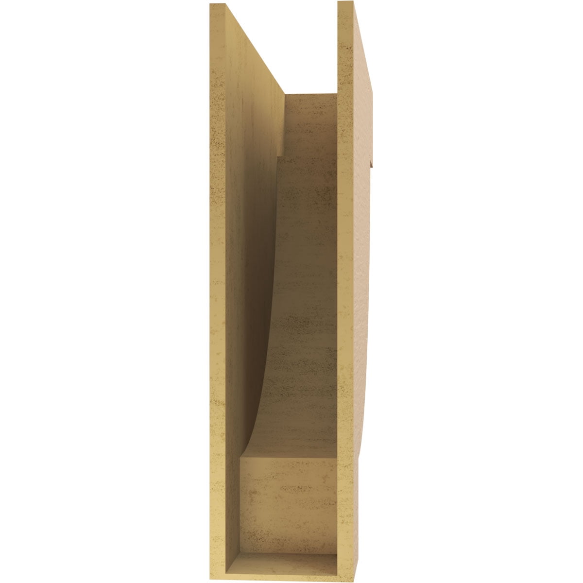 9"W x 36"D x 36"H Thin Alpine Rough Cedar Woodgrain TimberThane Corbel, Primed Tan