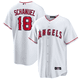 thumbnail image 1 of Camiseta clásica de béisbol blanca de local de Nolan Schanuel de Los Angeles Angels, con número de estrella bordado.-L, 1 of 2