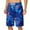 Blue, variant on Men Swim Trunks Graphic Print Quick Dry Liner Swim Shorts Beach Lightweight Bathing Suit Bottom With Drawstring Blue L