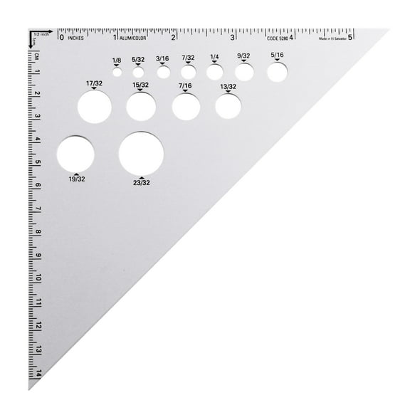 Alumicolor Triangle, 45º / 90º Angles, 6"