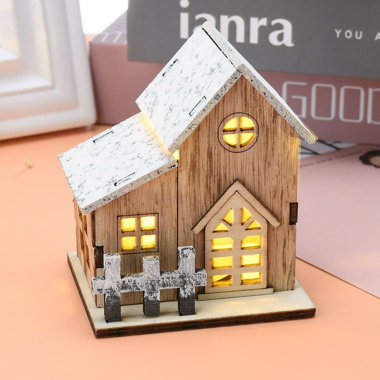  Alipis Villa Small House Wooden Houses for Crafts Toy House  Cottage Nativity Ornaments for Kids Miniature House Model Furniture  Household Decor Scene Layout Adornment Cute Child Game Set : צעצועים ומשחקים