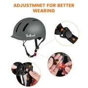 Skateboard Helmet, Adjustment Bike Helmets, Multi-Sport Bicycle Skateboard Skating Longboard Commuter Helmet for Men Women,Grey