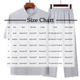 thumbnail image 3 of Jessboyy 2 Piece Outfits for Men Casual Stand Collar Short Sleeve Button Down Shirts and Pants Sets Vacation Travel Set Summer Spring Going Out Outfit Navy,XXL, 3 of 3