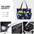 thumbnail image 3 of Pofeuu Astronaut Dinosaur and Space Print Beach Bag,Waterproof Sandproof Beach Tote Bag, Large Capacity Foldable Beach Bags for Women, 3 of 7