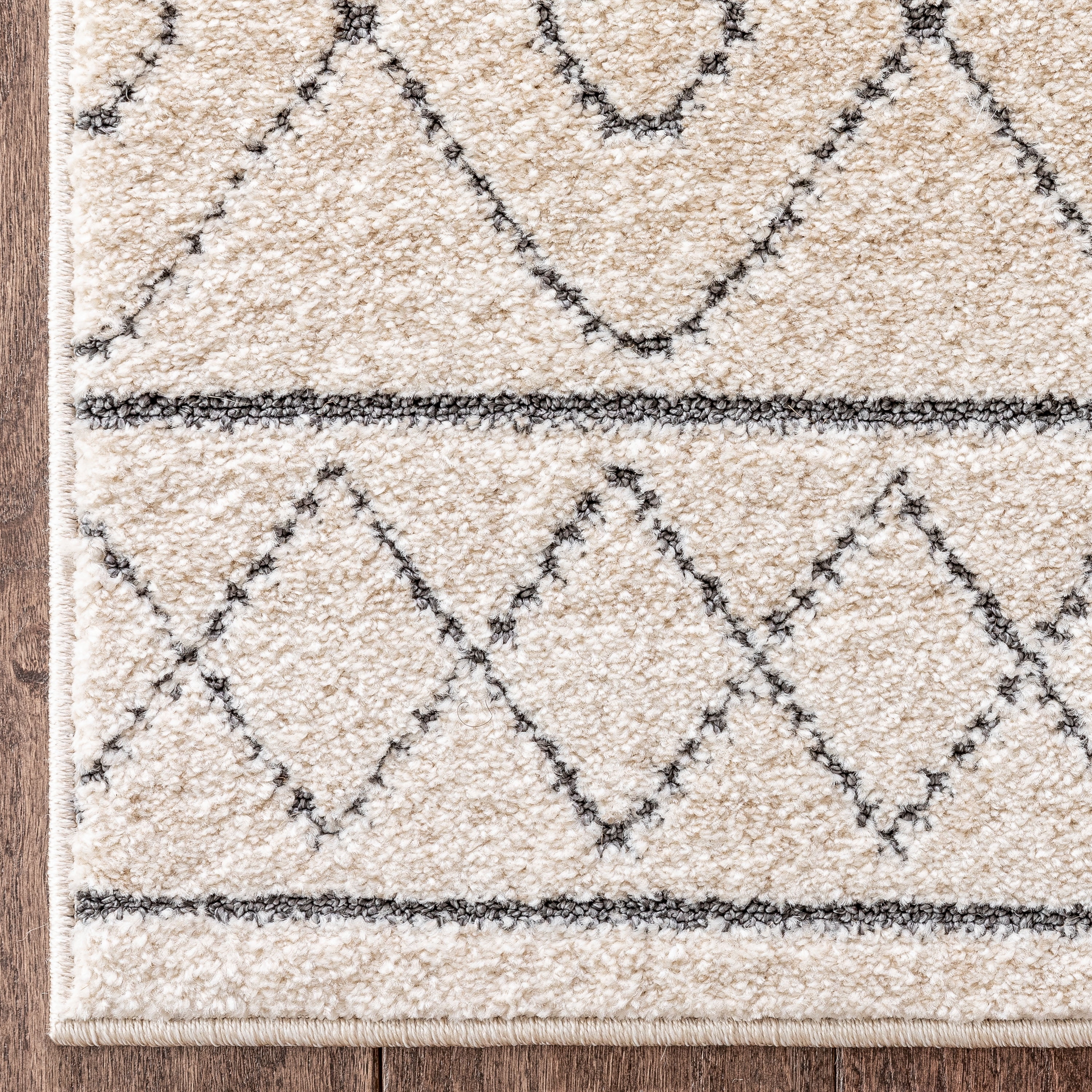 Well Woven Malaga Mara Moroccan Lattice Trellis Ivory 3'11" x 5'3" Area Rug