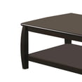 thumbnail image 3 of Contemporary Style Wooden Coffee Table With Slightly Rounded Shape, Dark Brown, 3 of 4