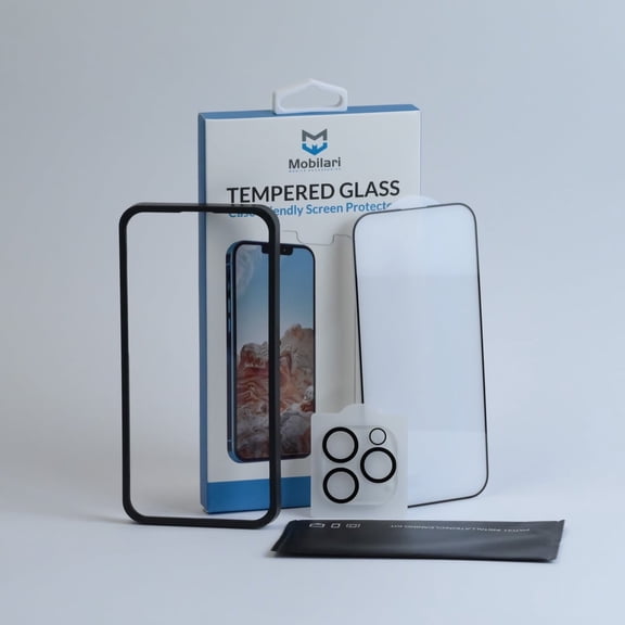 iPhone 14 Pro (6.1 inch) Screen and Back Camera Protector Set | Tempered Glass | Durable 9H | Antistatic | Anti-Scratch | Easy to Install | Bubble Free | Case Friendly | US Brand