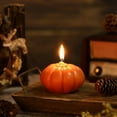 thumbnail image 2 of Vggrvlo Halloween Candles Orange Halloween Pumpkin Tea Lights Candles Halloween Decorations Indoor Outdoor Home Table Farmhouse Room, 2 of 9