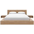 thumbnail image 1 of Nexera Kanso 4-Piece Queen Size Low Platform Bedroom Set, Brown Oak, 1 of 7