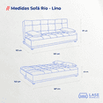 thumbnail image 4 of LASE Muebles Sofá Cama Grande Velvet Reclinable 3 Posiciones Oxford, 4 of 5
