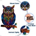 thumbnail image 2 of Puzles de madera Hopelucr Owl Animal, 200 piezas, para adultos, 2 of 7