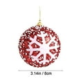 thumbnail image 3 of Christmas Ornaments, Christmas Decorations, Snowflake Colored High End Hanging Balls Layout, Plastic Red Pink Blue Decorative Ornaments, 3 of 7