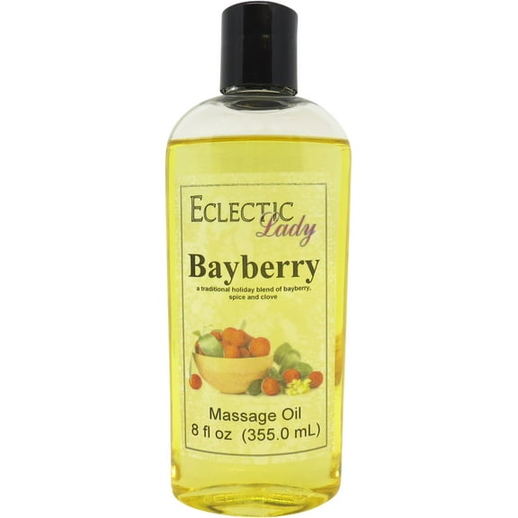 Bayberry Massage Oil by Eclectic Lady, 8 oz, Sweet Almond Oil and Jojoba Oil