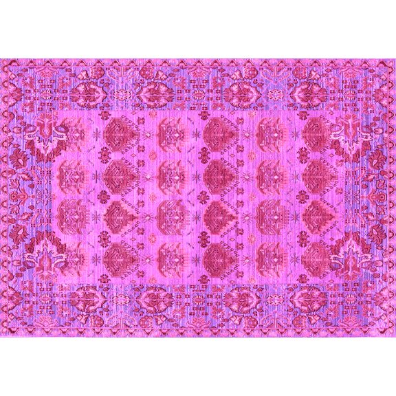 Ahgly Company Indoor Rectangle Persian Pink Traditional Area Rugs, 3' x 5'