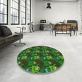 thumbnail image 3 of Ahgly Company Indoor Rectangle Patterned Dark Forest Green Novelty Area Rugs, 2' x 5', 3 of 6