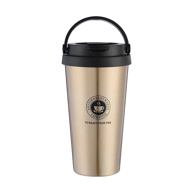 Xingzhi Tasse Thermique Réutilisable Boisson Réutilisable Responsablement et Réduire les Déchets Élégant Durable Or 500ml 1Ensemble