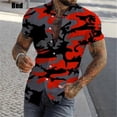 thumbnail image 5 of Camisa de camuflaje ajustada para hombre, camisas casuales con botones y manga corta con estampado 3D para hombre, camisas y blusas de talla grande, tops, ropa de hombre, 5 of 5