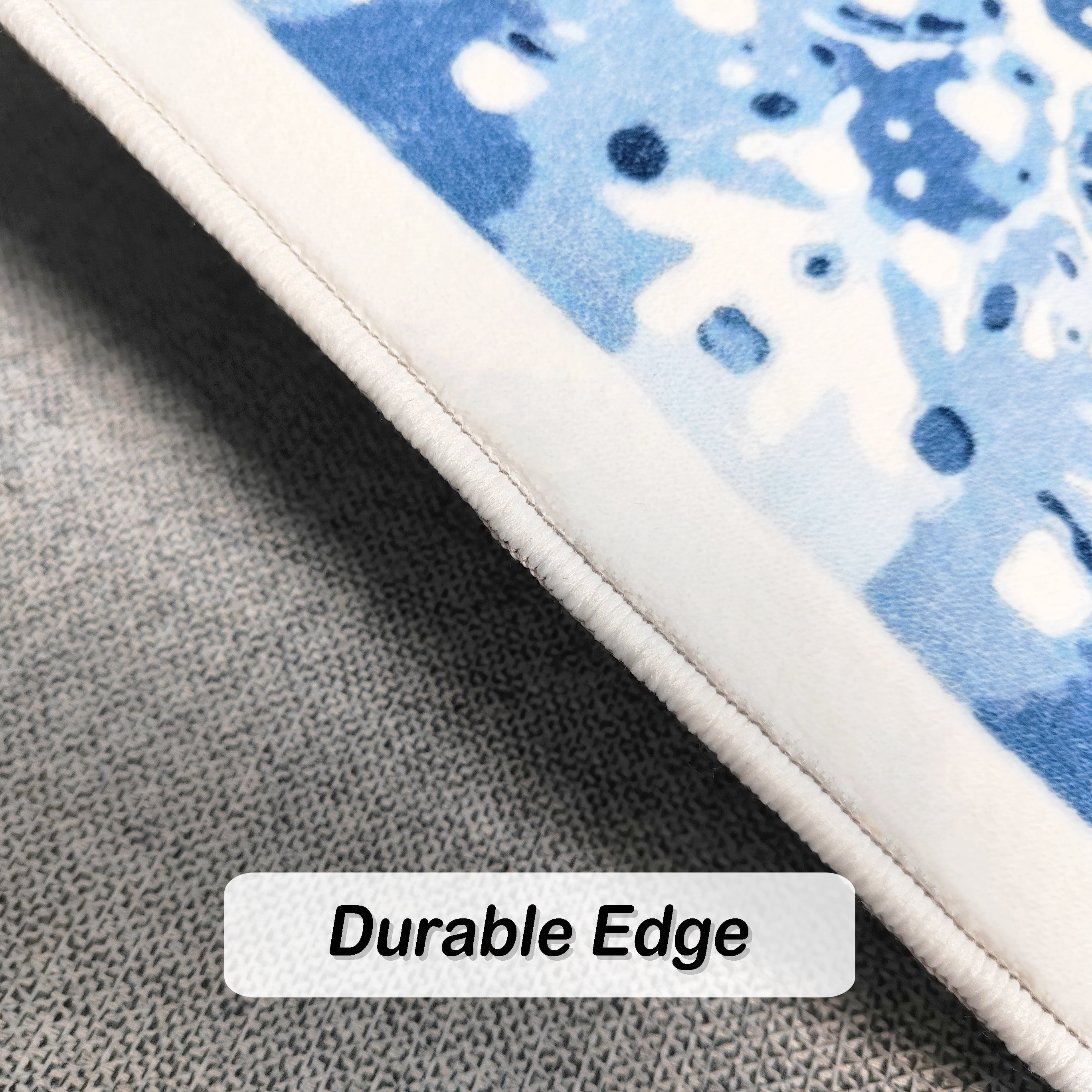 Artnice Vintage Floral Washable Rugs, Area Rugs for Living Room 8x10, Soft Faux Wool Room Rug Non Slip Indoor Carpet Mats for Home Decor, Blue and White