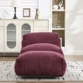 thumbnail image 3 of Big Bean Bag Chair for Adults, Memory Foam Lounger Sofa with Ottoman, Comfy Corduroy Beanbag for Living Room, Bedroom, Wine Red, 3 of 12