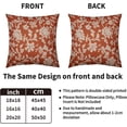 thumbnail image 4 of Vintage Floral Block Print Pillow Covers 16x16 Set of 2 Burnt Orange Brown Cream Flower Pattern Rustic Old Style Decorative Throw Pillow Cases Outdoor Farmhouse Decoration for Sofa Couch Bed, 4 of 6