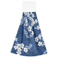 thumbnail image 7 of Yayeee Kitchen Hanging Hand Towels Set of 2 with Loop Bathroom Absorbent Tie Towel, Floral Ocean Waves, 7 of 7