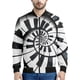 thumbnail image 2 of Chaqueta con estampado de piano para hombre y mujer, color blanco y negro, con estampado 3D, de manga larga, holgada, con cuello alto y cremallera, para primavera y otoño, 2 of 4