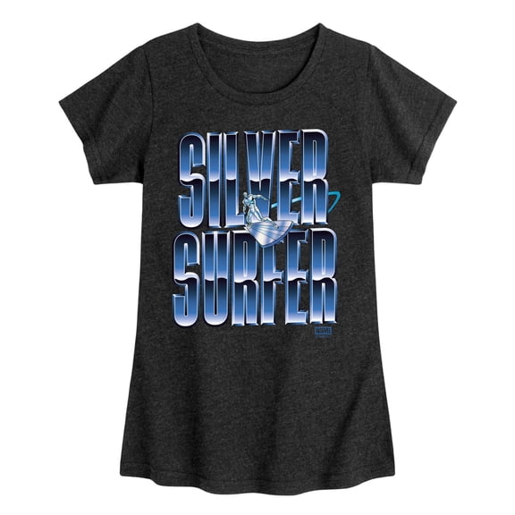 Marvel - Fantastic Four Chrome Silver Surfer - Youth Girls Short Sleeve T-Shirt