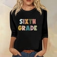 thumbnail image 1 of UPPADA Blouses Grande Taille pour Femmes Manches 3/4 Imprimé Floral Teinture T-Shirts Décontractés Tendance Col Rond Pull Confortable Hauts Blouses Mignonnes d'Été T-Shirts Manches 3/4 pour Femmes en Solde, 1 of 4