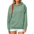 thumbnail image 2 of Womens Oversized Hoodies Waffle Sweatshirts Fall Fashion Pullover Sweaters Winter Clothes Green XXL, 2 of 8