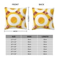 thumbnail image 2 of Breakfast Eggs Bacon Cute Throw Pillow Covers Decorative Pillowcases for Bed Couch Home Decor Car Sofa 12x12, 2 of 6