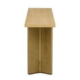 thumbnail image 4 of 63" Console Table with Pine Veneer and Geometric Legs,Wooden Sofa Table Entryway Table for Living Room,Entryway,Dining Room,Natural, 4 of 7