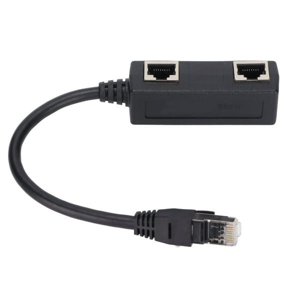 Ethernet Splitter Adapter, Ethernet Splitter Gold Plated Core for Networks for Home for Office