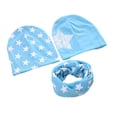 thumbnail image 1 of Chapeau pour Enfants Rouge 3 Pcs Imprimé Étoile Tuque Casquettes Foulard Ensemble Automne Hiver Crochet Bébé Nourrisson Chapeau, 1 of 5