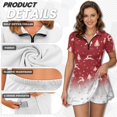 thumbnail image 7 of Chririnla Christmas Reindeer Tennis Dresses for Women Zip Front Athletic Dress with Shorts&2 Pockets Holiday Party Short Sleeve Midi Sundress Golf Workout Outfit Size XS-2XL, 7 of 7