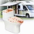 thumbnail image 5 of HELLHERO Cat Maple Leaf Toilet Top Cover Set & Adjustable Toilet Lid Seat Cover for Toilet, Polyester, Easy to Install, 5 of 7