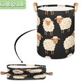 thumbnail image 3 of Qzaxky Cartoon Shepp Laundry Basket Organizer Foldable Tall Large Laundry Basket Collapsible Folding Laundry Basket Dirty Clothes Fabric, 3 of 7