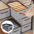 thumbnail image 3 of Mistaha Foldable Storage Box with Houndstooth Pattern and Handles - Modern Non-woven Fabric Organizer for Clothes, Shoes, Toys - Stackable and Waterproof - Ideal for Bedroom, Living Room, Closet -, 3 of 6
