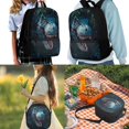 thumbnail image 2 of Jeiento Dinosaur 3 Pcs Backpack Set Travel Bag Portable Bookbag Knapsack Daypack Large Capacity Sports Backpacks Schoolbag with Lunch Box Pencil Case for Boys Blue, 2 of 7