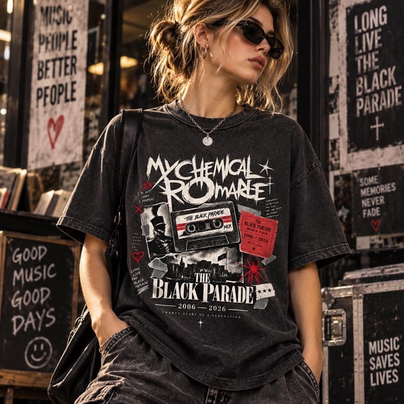 Comfort Colors My Chemical Romance Black Parade Shirt Vintage Emo Rock Band Tee 2006 2026 Tour Graphic T-Shirt