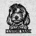 thumbnail image 2 of Craftnamesign Custom Golden Doodle Metal Wall Art LED Light, Labradoodle Sign, Dog Wall Decor, 2 of 5
