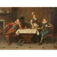 thumbnail image 2 of Alfred Holst Tourrier 14x12 Gold Ornate Wood Frame and Double Matted Museum Art Print Titled - The Card Players, 2 of 4