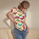 thumbnail image 3 of Balery Colorful Butterflies Body de cuello redondo de manga corta para mujer Tops de manga corta Tops básicos-XX-Large, 3 of 7